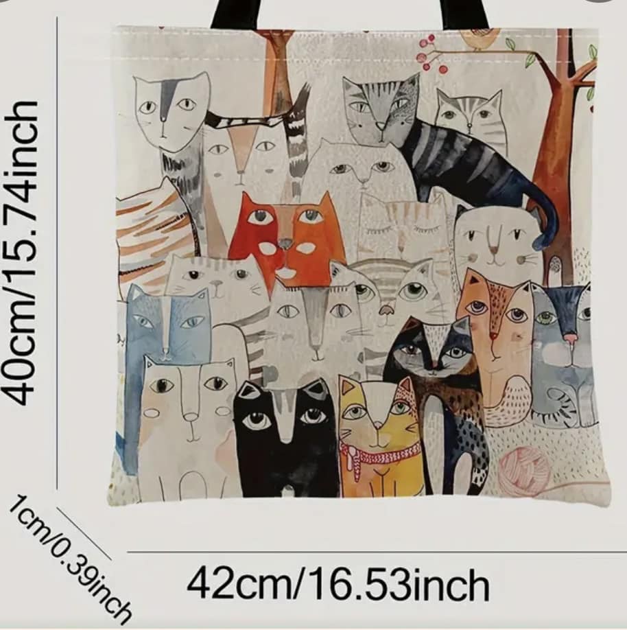 Cat Print Bag