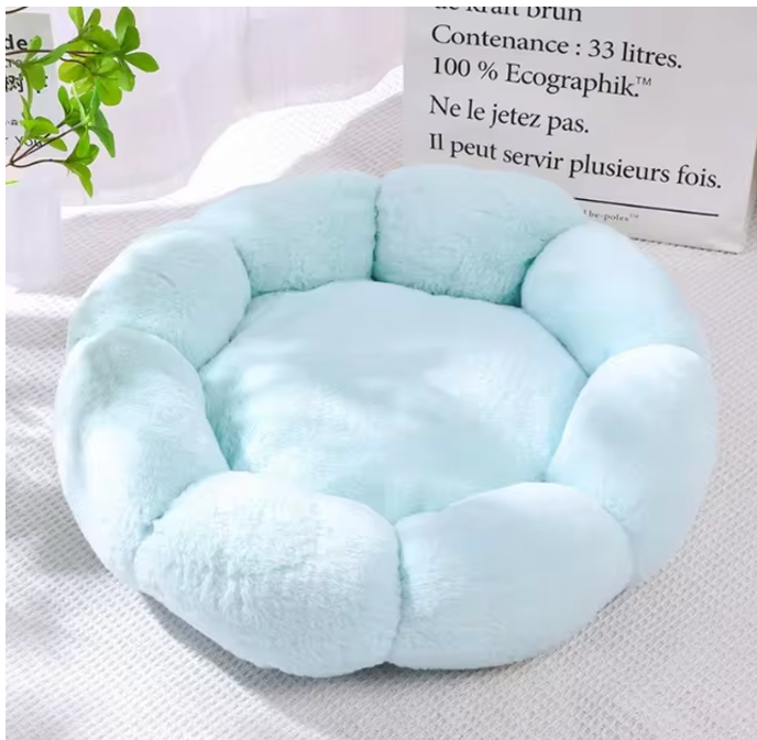 Plush bed - blue