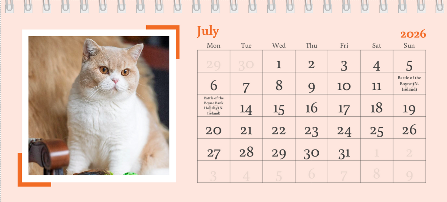 2026 Desk Calendar