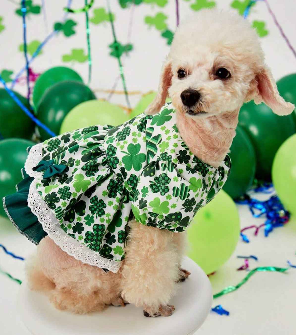 St. Patrick's Day Green Clover Princess Dress